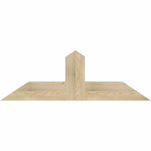 Ekena Millwork Portland Rough Sawn Timber Gable Bracket, Douglas Fir, 48"W x 16"H x 6"D x 6"F, 8/12 Pitch GBW048X16X0606POR00RDF - main